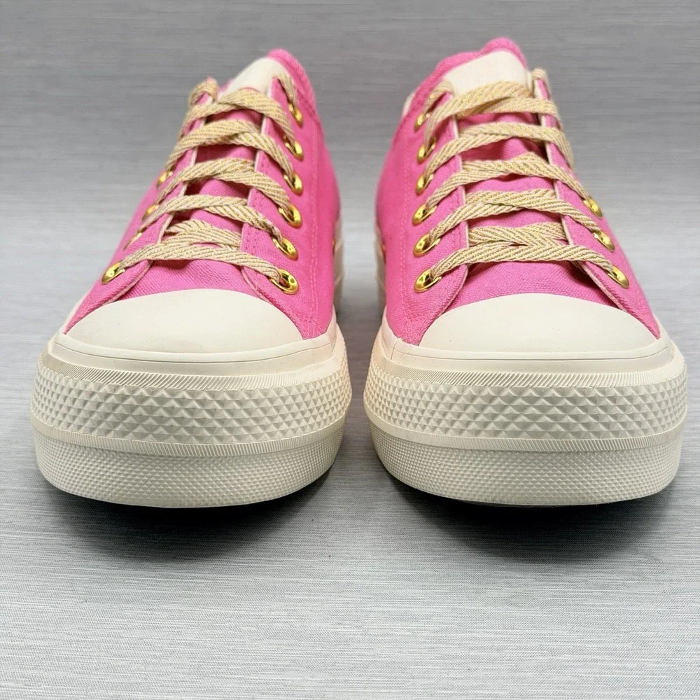 Converse By You Women's 9 Chuck Taylor Platform Pink Gold Low Top 171210C